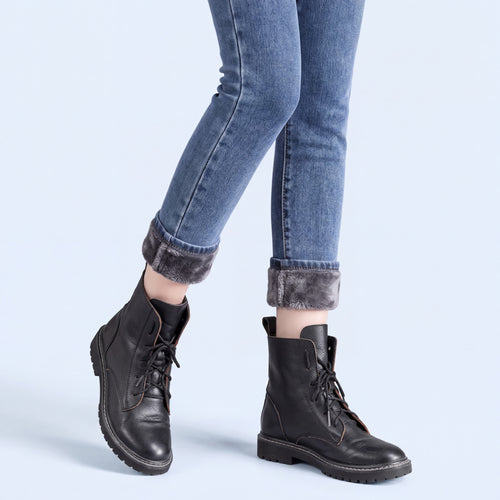 Stella Fleece-Lined High-Rise Jeans