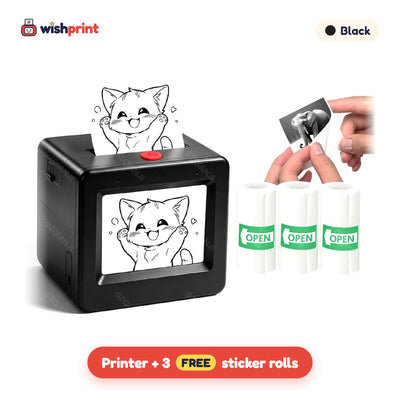 Black Wishprint with 3 free sticker rolls
