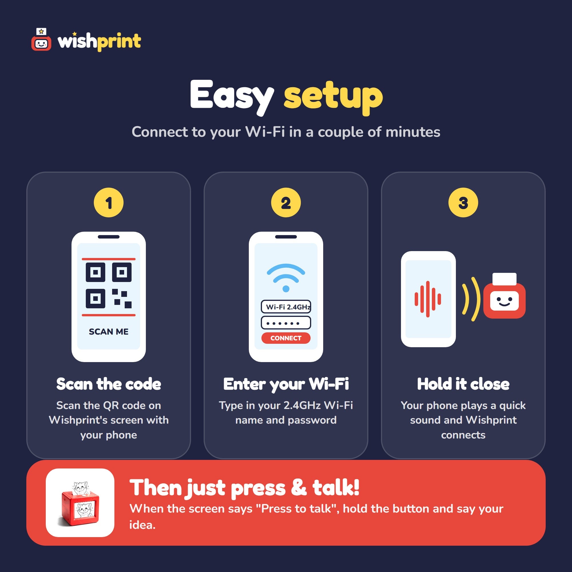 Easy Wi-Fi setup in 3 steps